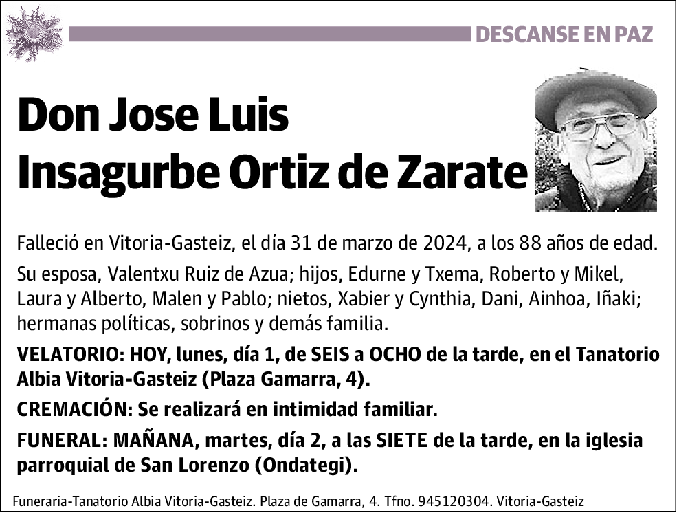Jose Luis Insagurbe Ortiz de Zarate