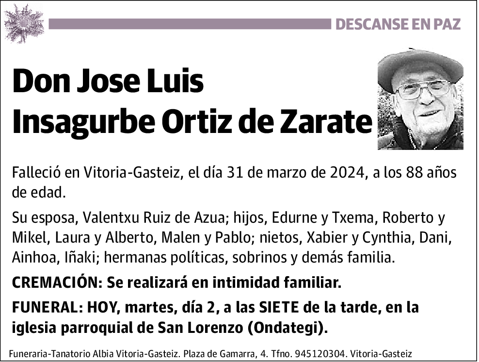 Jose Luis Insagurbe Ortiz de Zarate