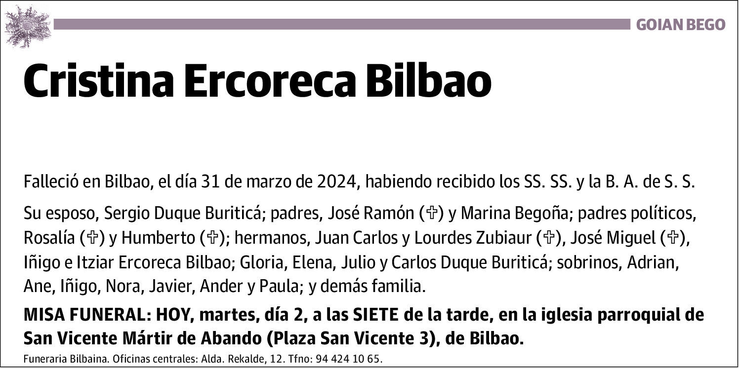 Cristina Ercoreca Bilbao