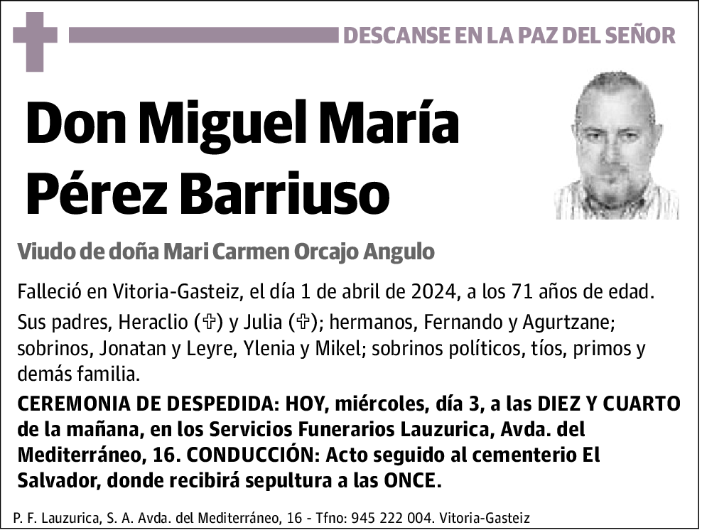 Miguel María Pérez Barriuso