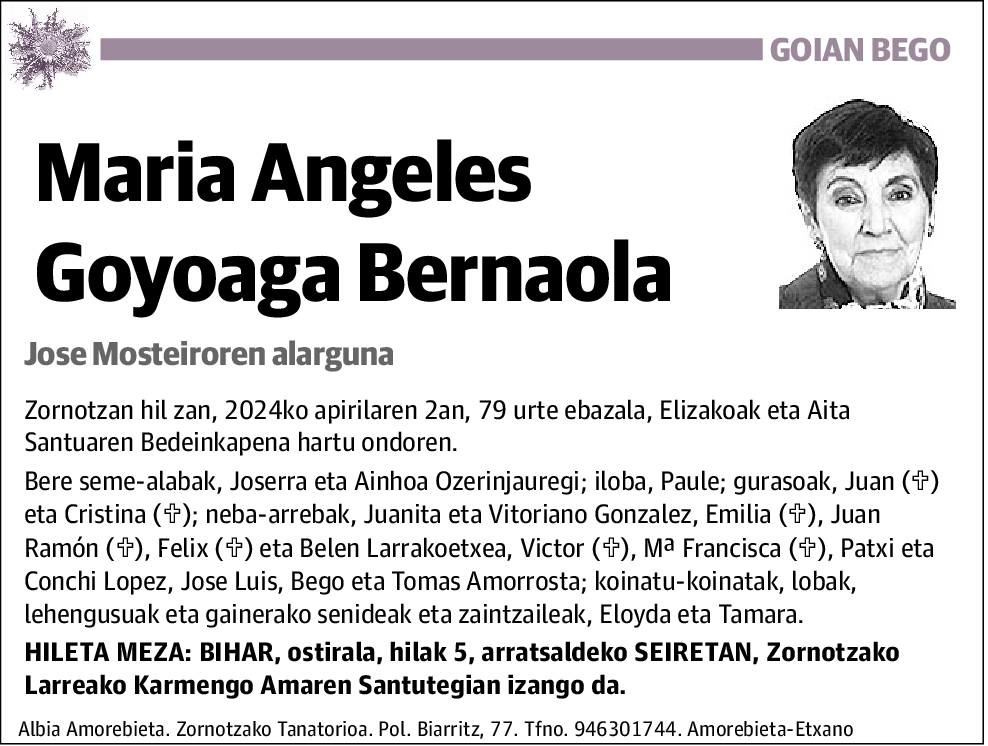 Maria Angeles Goyoaga Bernaola