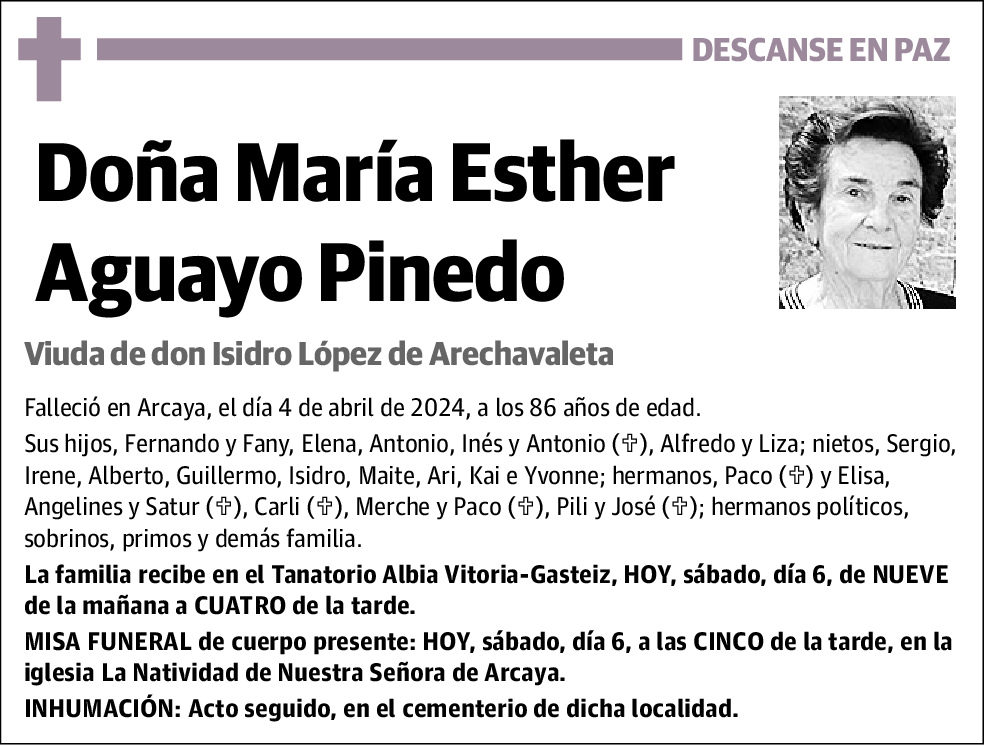 María Esther Aguayo Pinedo