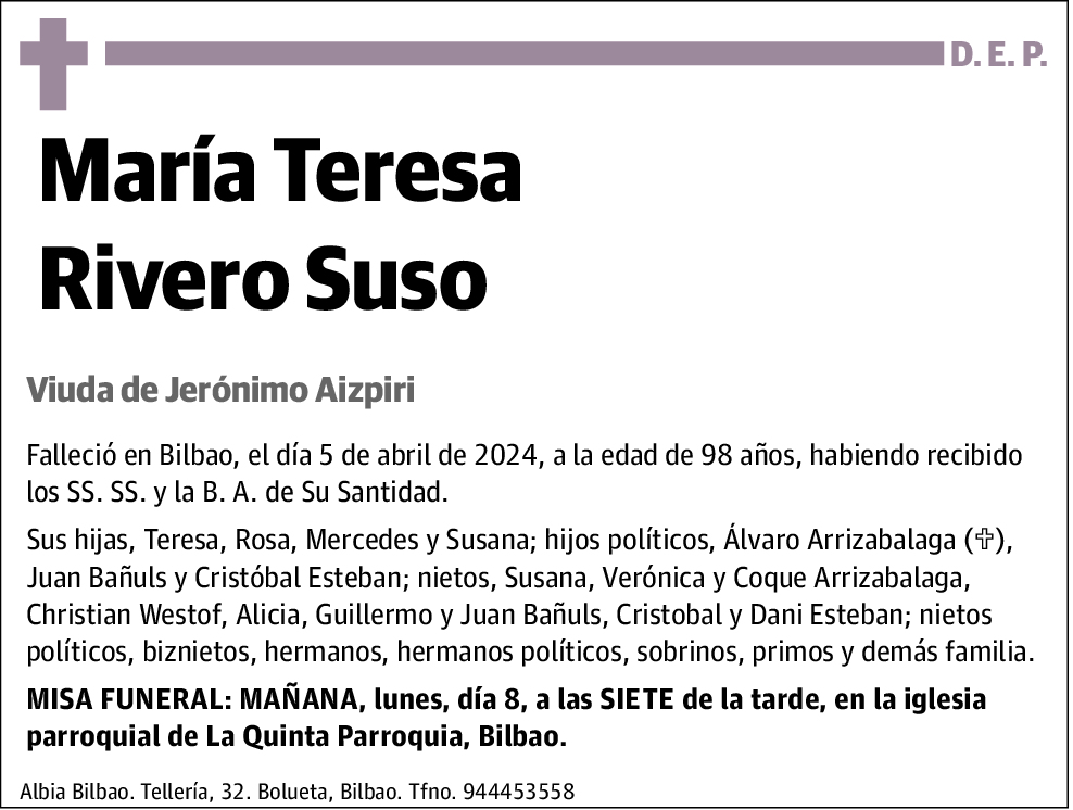 María Teresa Rivero Suso