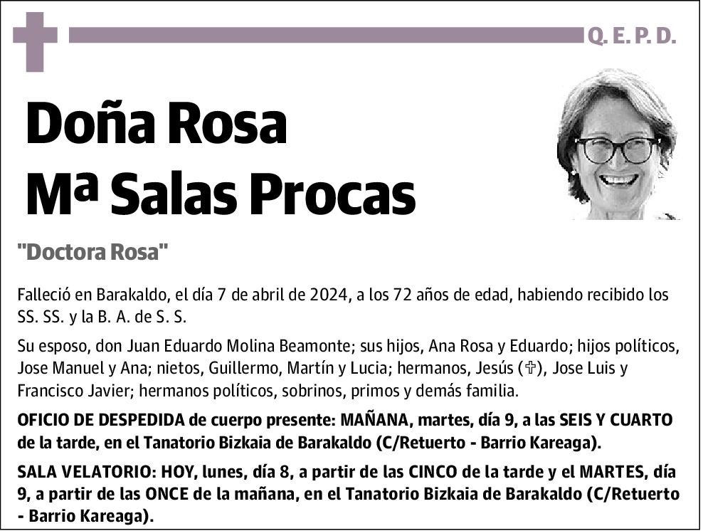 Rosa María Salas Procas