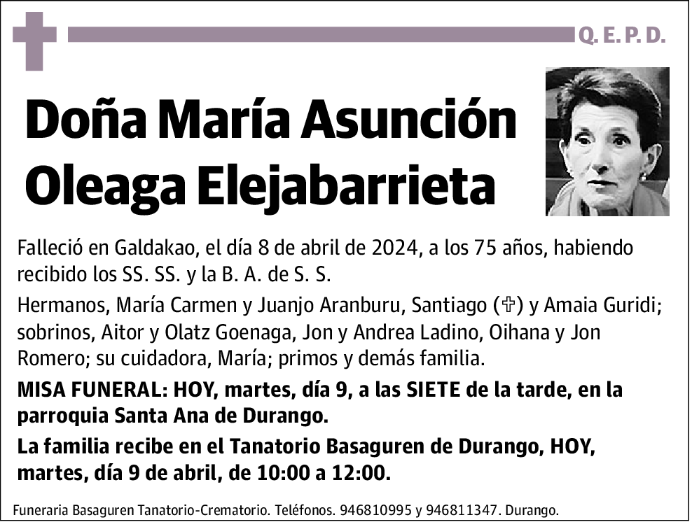 María Asunción Oleaga Elejabarrieta