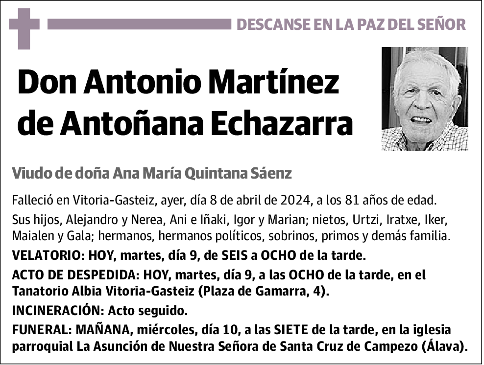 Antonio Martínez de Antoñana Echazarra