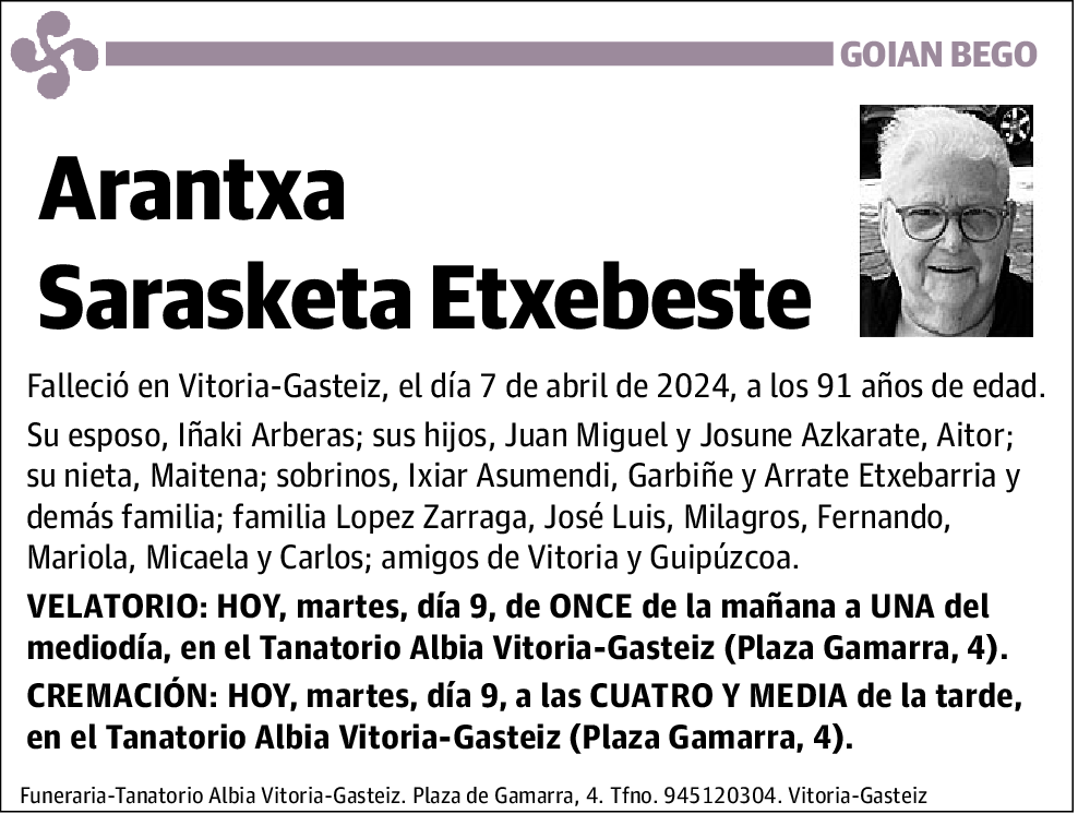 Arantxa Sarasketa Etxebeste