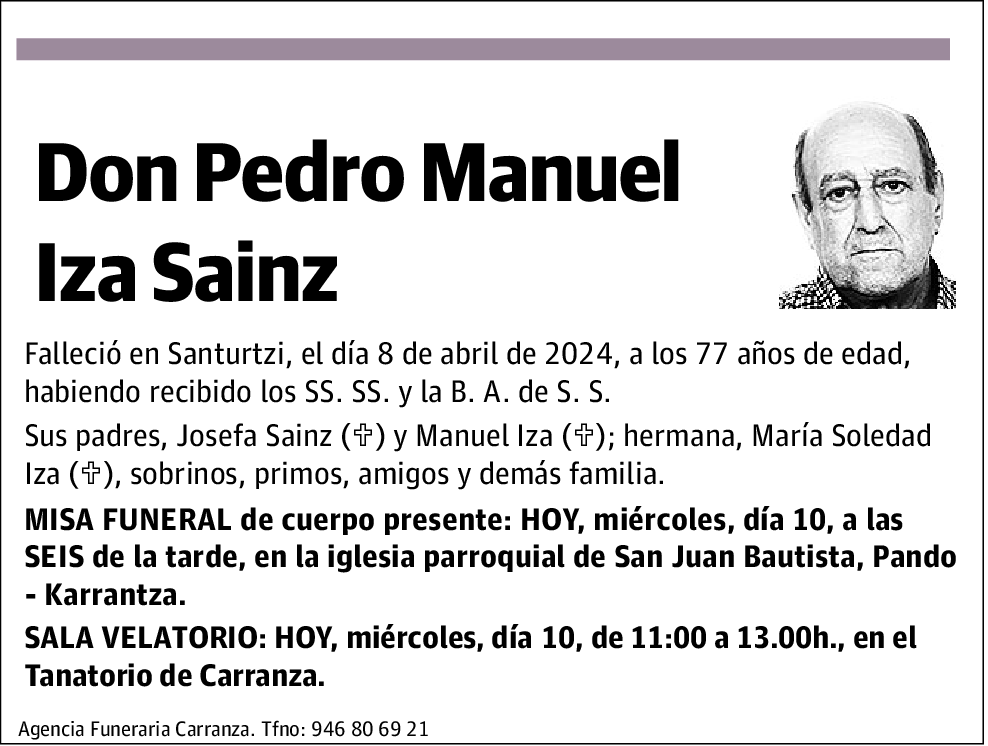 Pedro Manuel Iza Sainz