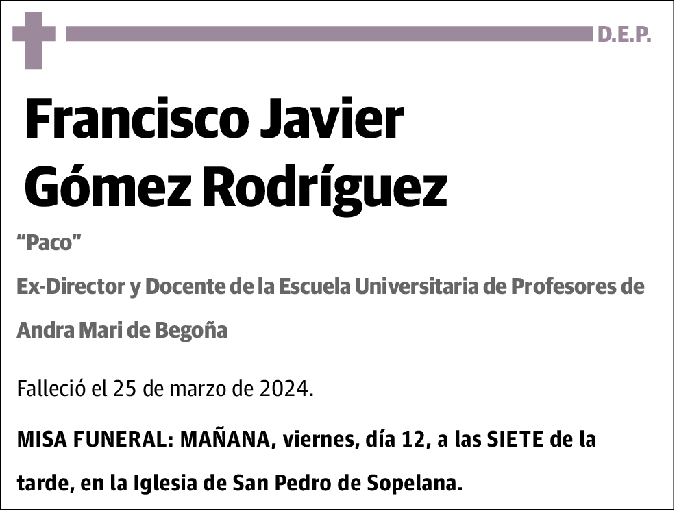 Francisco Javier Gomez Rodriguez