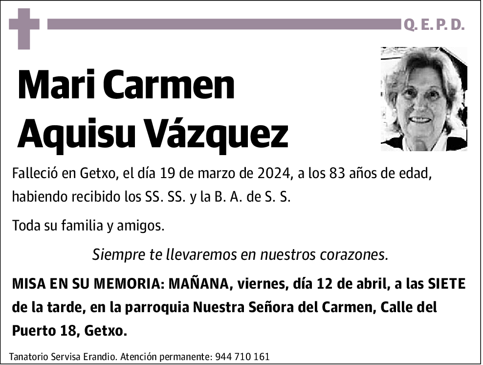 Mari Carmen Aquisu Vázquez