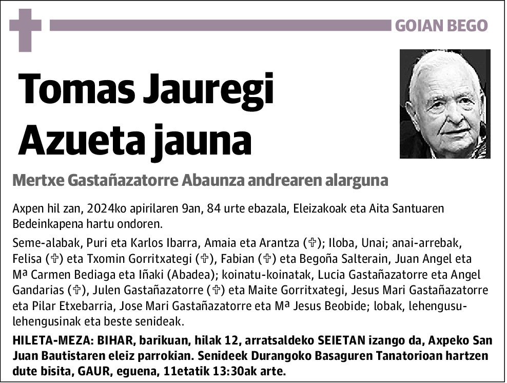 Tomas Jauregi Azueta