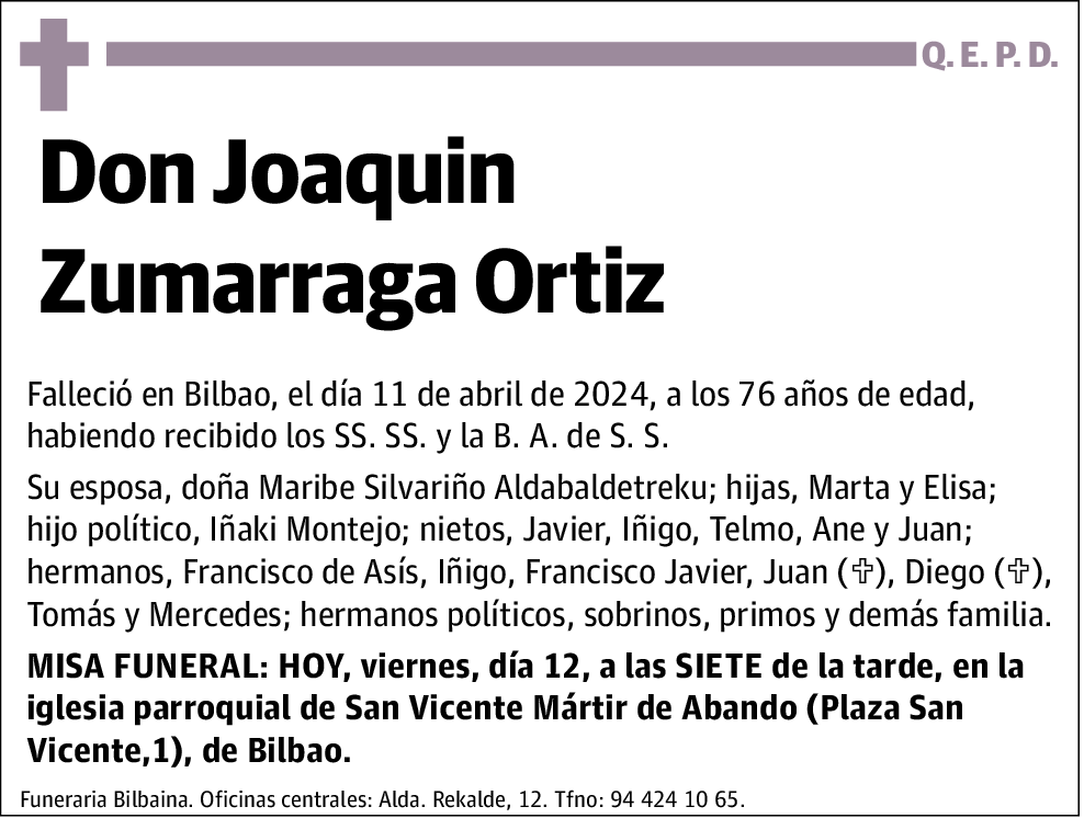 Joaquin Zumarraga Ortiz