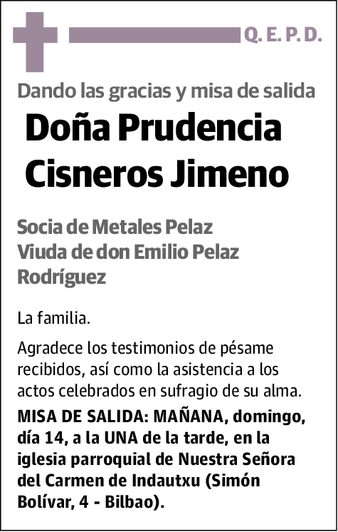 Prudencia Cisneros Jimeno