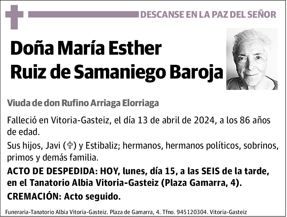María Esther Ruiz de Samaniego Baroja
