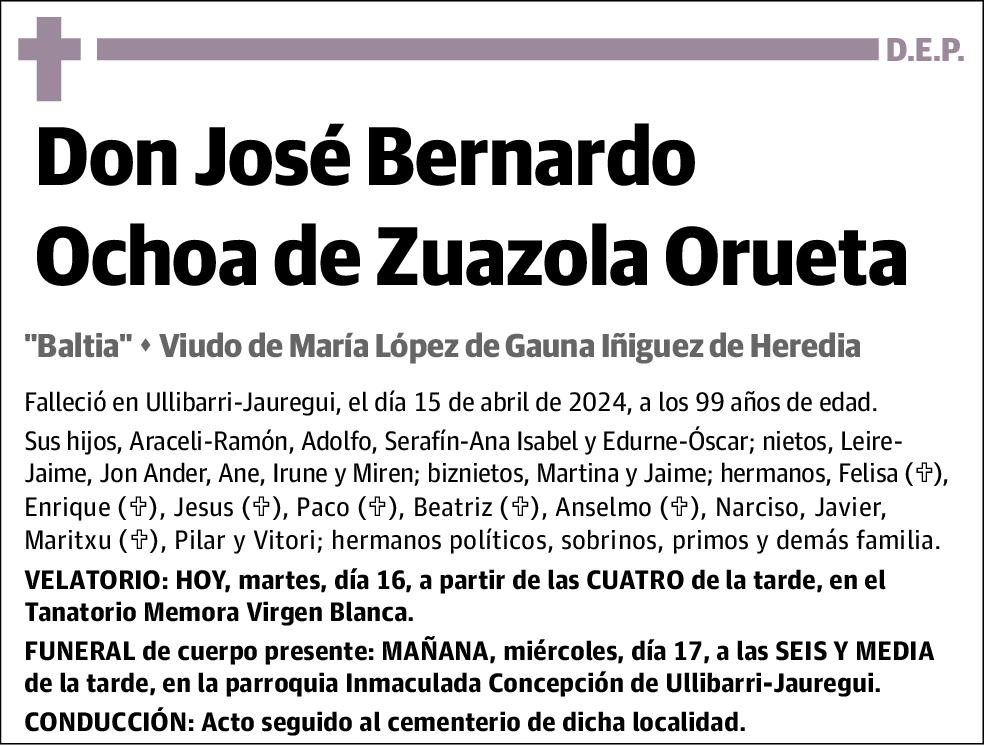 José Bernardo Ochoa de Zuazola