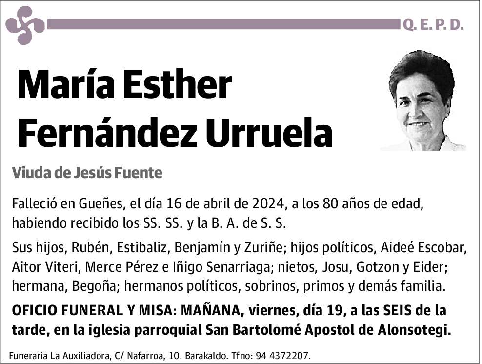 María Esther Fernández Urruela