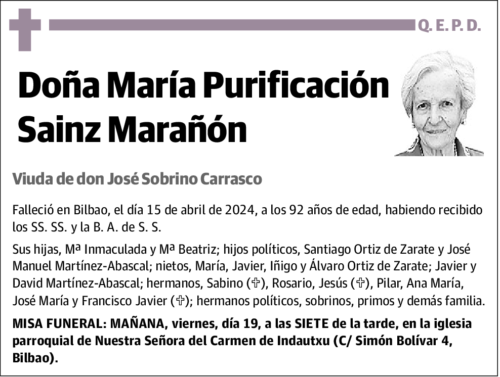 María Purificación Sainz Marañón