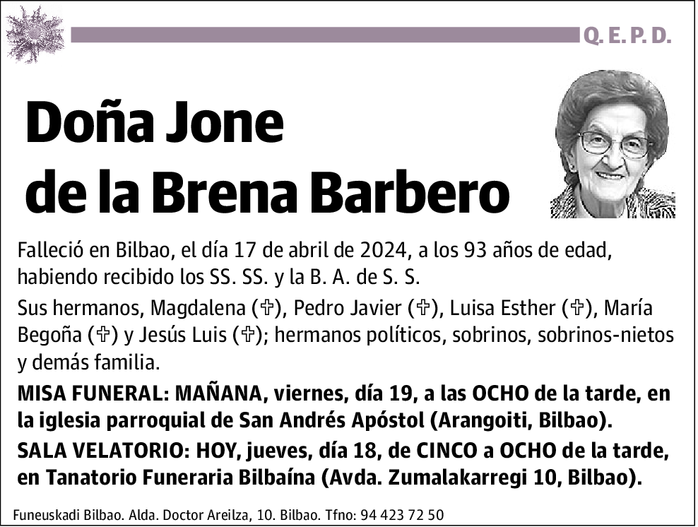 Jone de la Brena Barbero