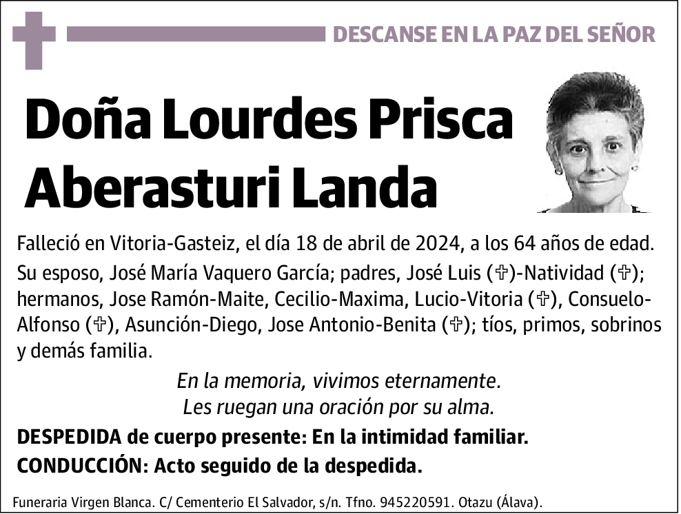 Lourdes Prisca Aberasturi Landa