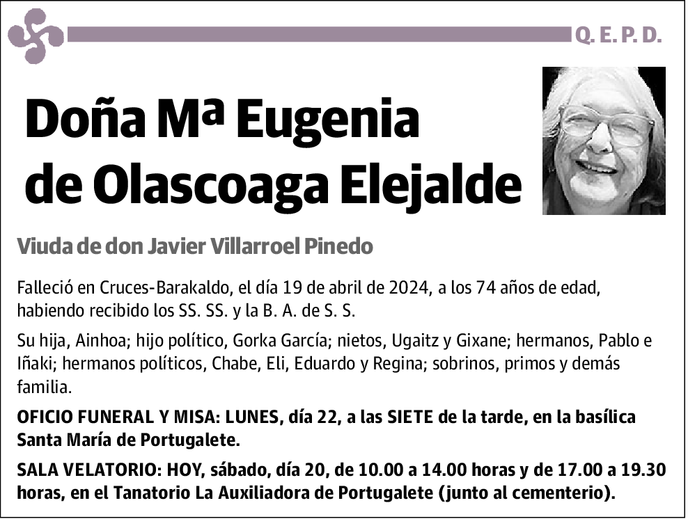 Mª Eugenia de Olascoaga Elejalde