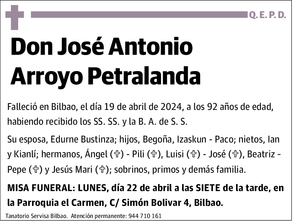 Jose Antonio Arroyo Petralanda