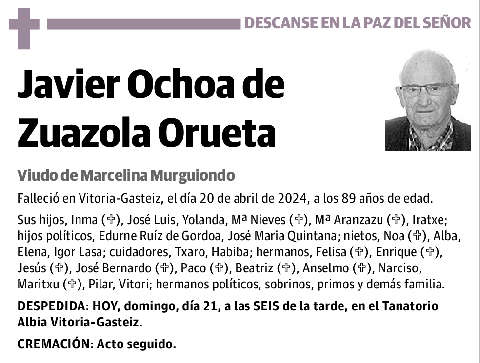 Javier Ochoa de Zuazola Orueta