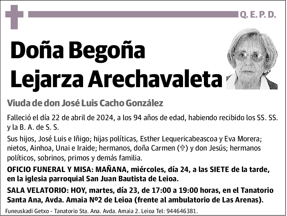 Begoña Lejarza Arechavaleta