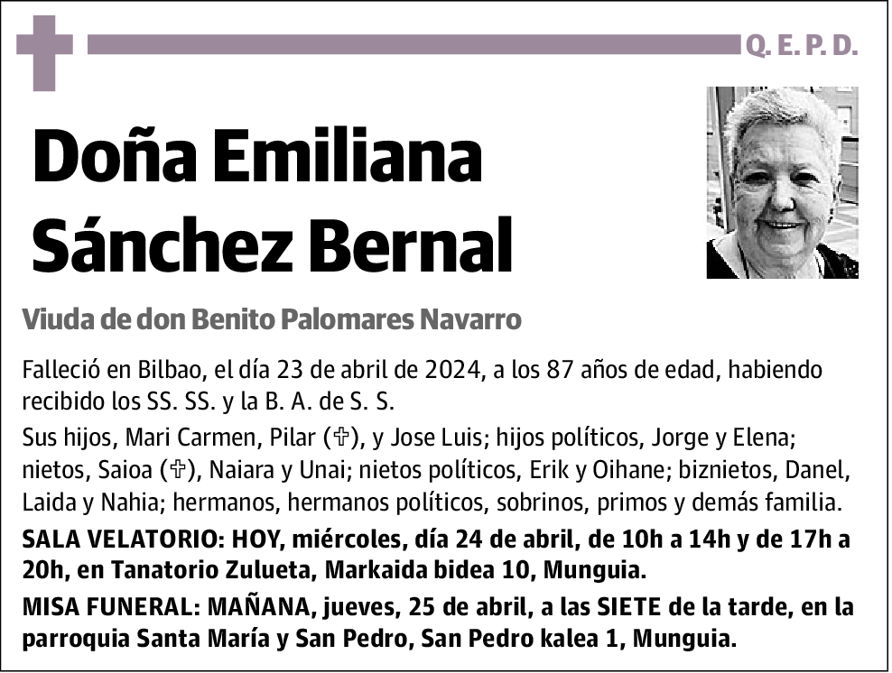 Emiliana Sánchez Bernal