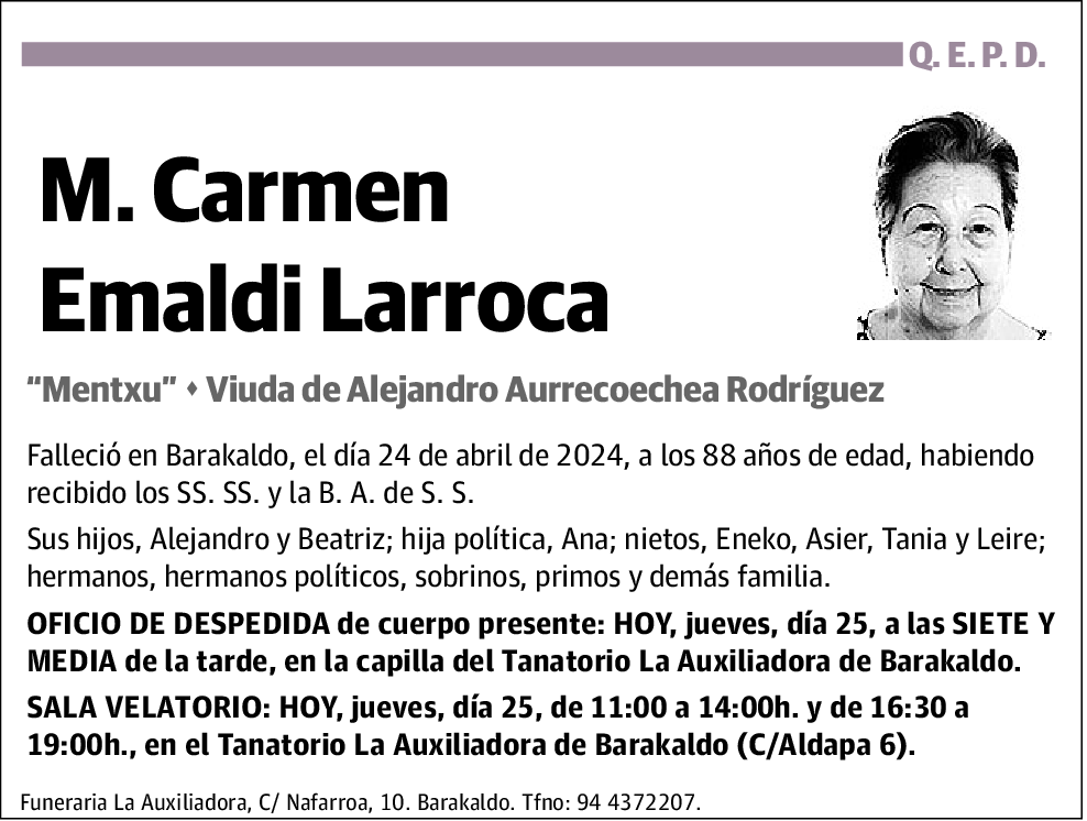 M.Carmen Emaldi Larroca