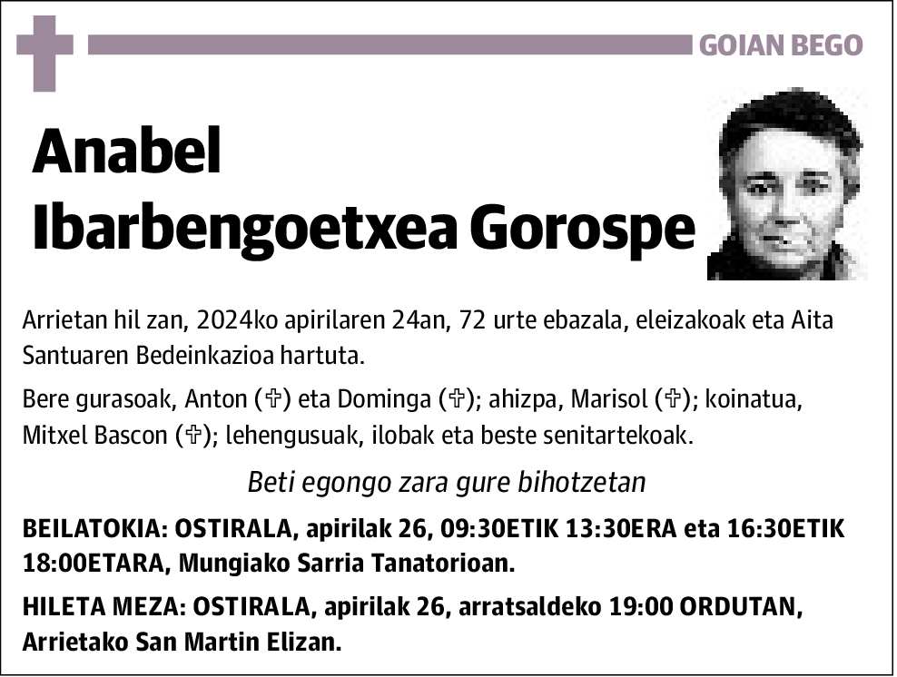 Anabel Ibarbengoetxea Gorospe