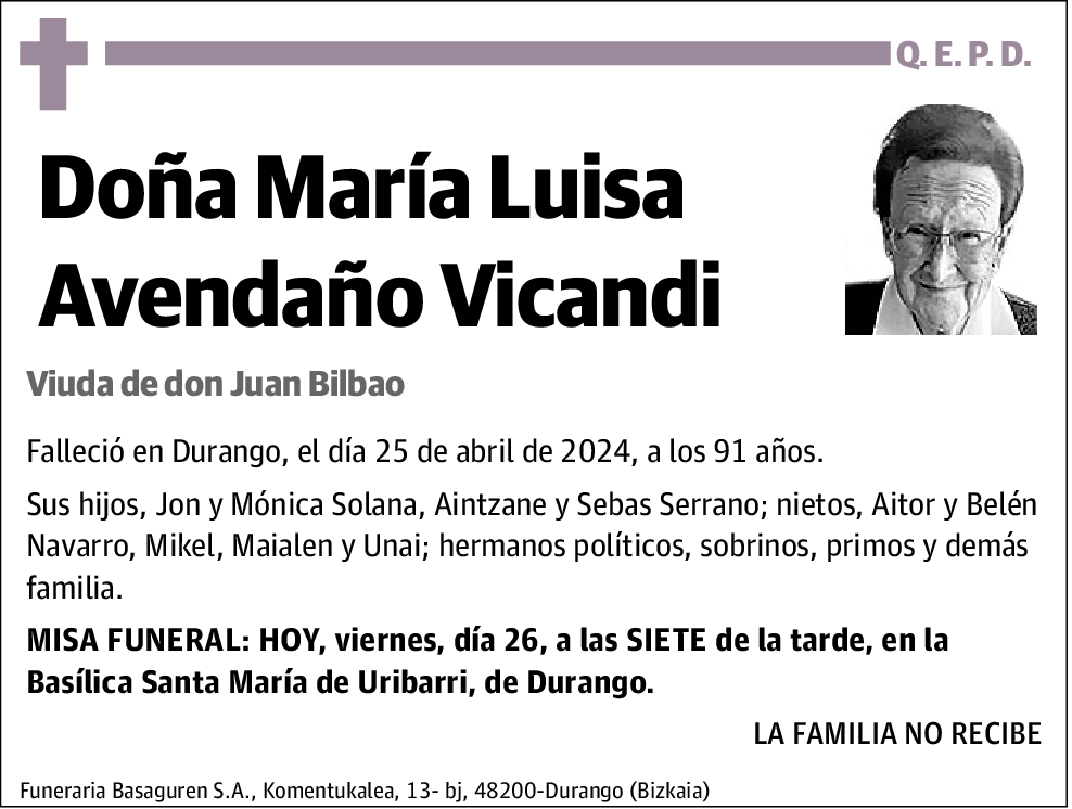 María Luisa Avendaño Vicandi