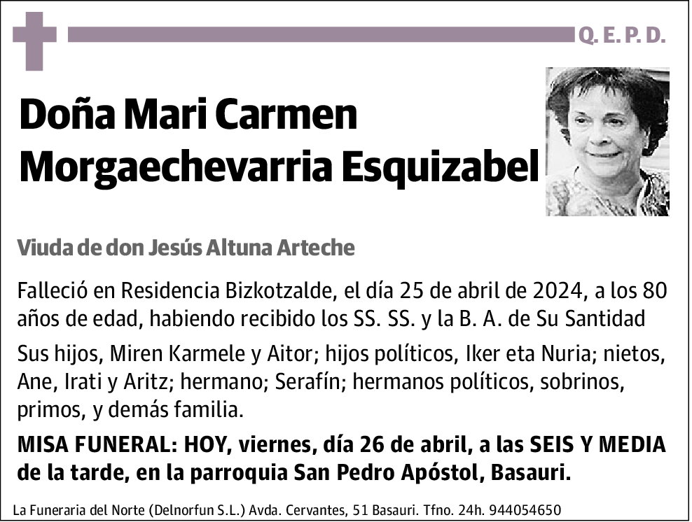 Mari Carmen Morgaechevarria Esquizabel