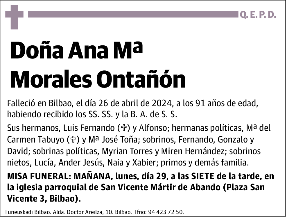 Ana Mª Morales Ontañón