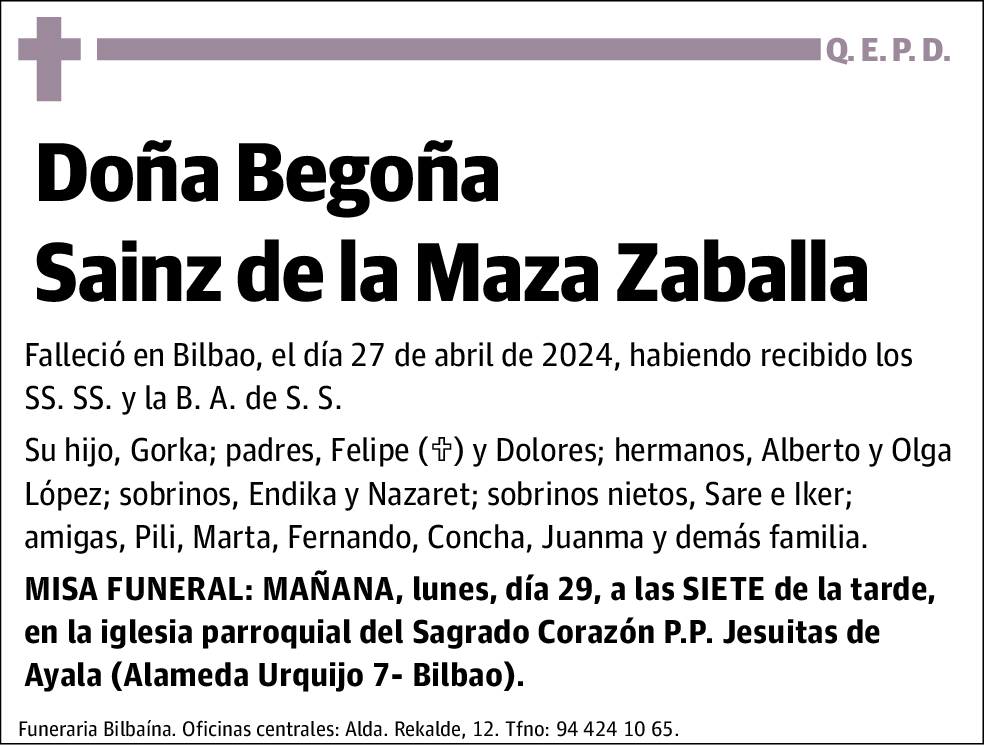 Begoña Sainz de la Maza Zaballa