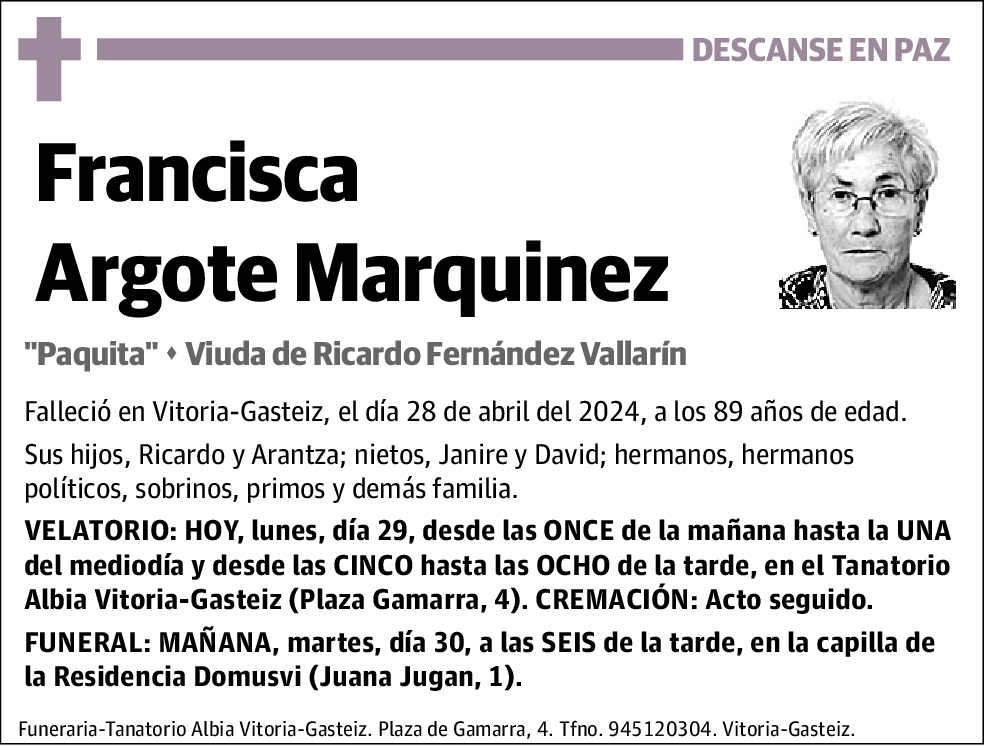 Francisca Argote Marquinez