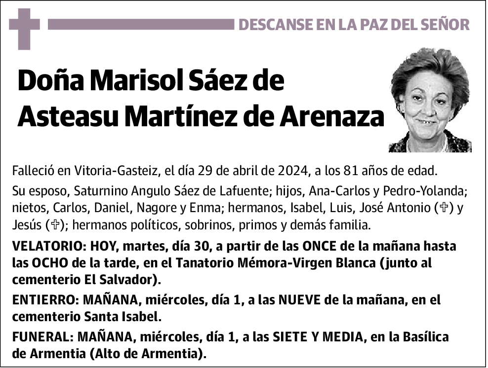 Marisol Saez de Asteasu Martinez de Arenaza