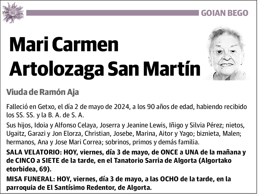 Mari Carmen Artolozaga San Martín