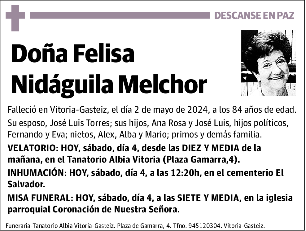 Felisa Nidáguila Melchor