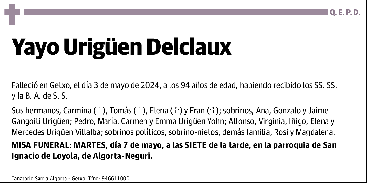 Yayo Urigüen Delclaux