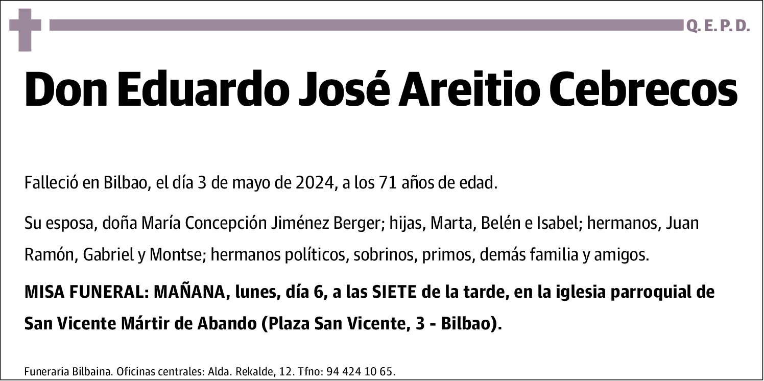 Eduardo Jose Areitio Cebrecos