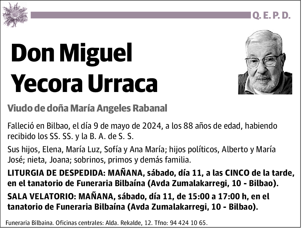 Miguel Yecora Urraca