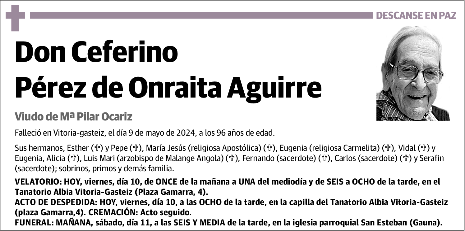 Ceferino Perez de Onraita Aguirre