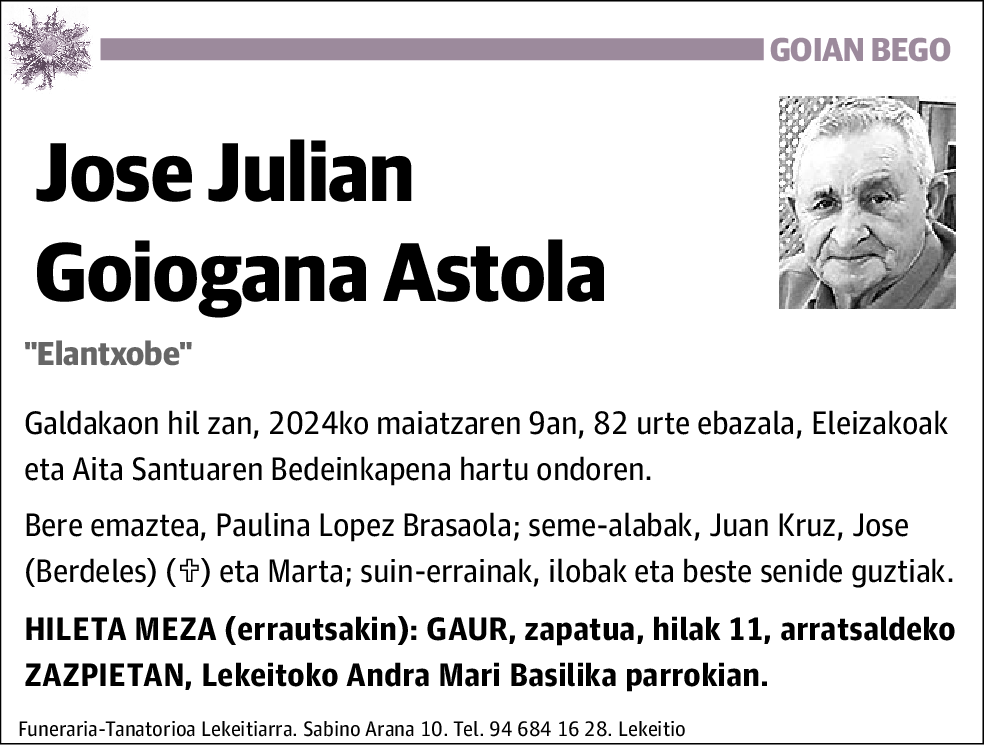 Jose Julian Goiogana Astola