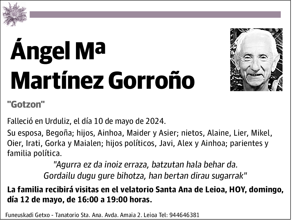 Ángel Mª Martínez Gorroño