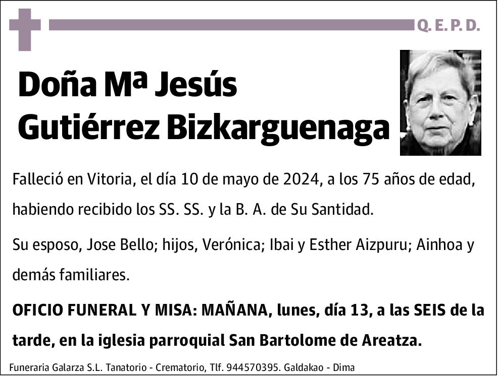 Mªjesús Gutiérrez Bizkarguenaga