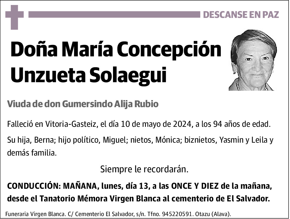 María Concepción Unzueta Solaegui