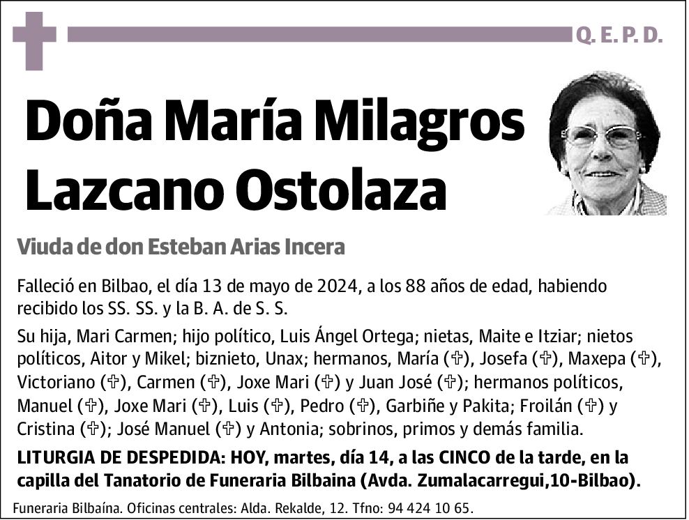 María Milagros Lazcano Ostolaza