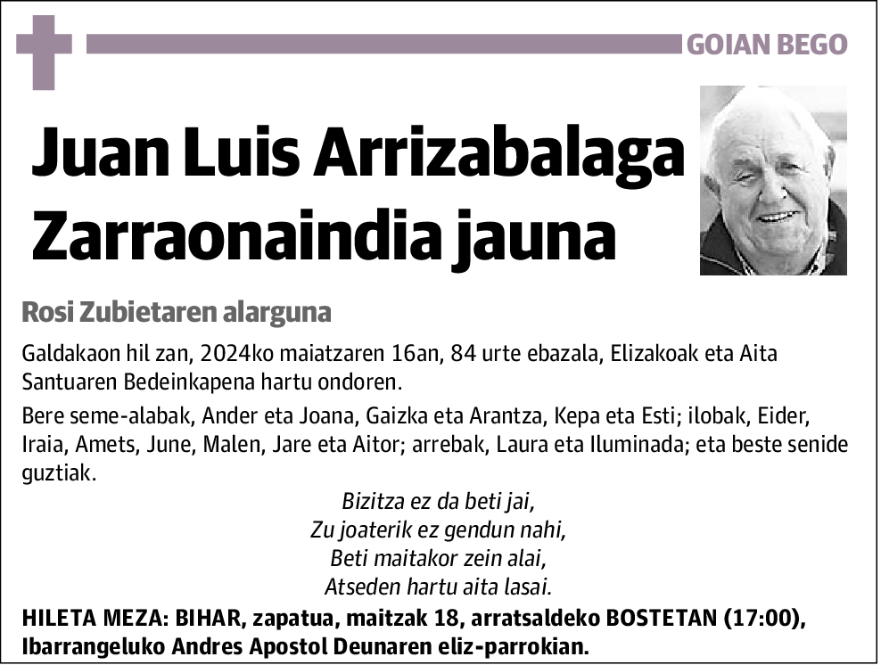 Juan Luis Arrizabalaga Zarraonaindia