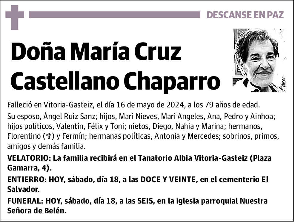 María Cruz Castellano Chaparro