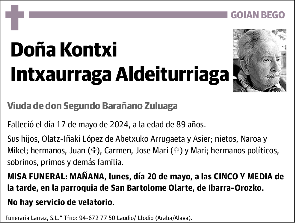 Kontxi Intxaurraga Aldeiturriagha